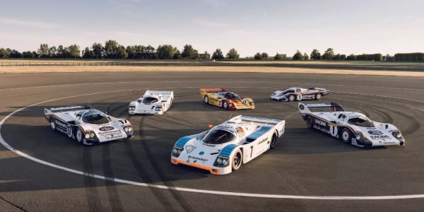 Porsche brought together the legendary 956 and 962 prototypes 40th anniversary of Group C race cars celebrated in Leipzig